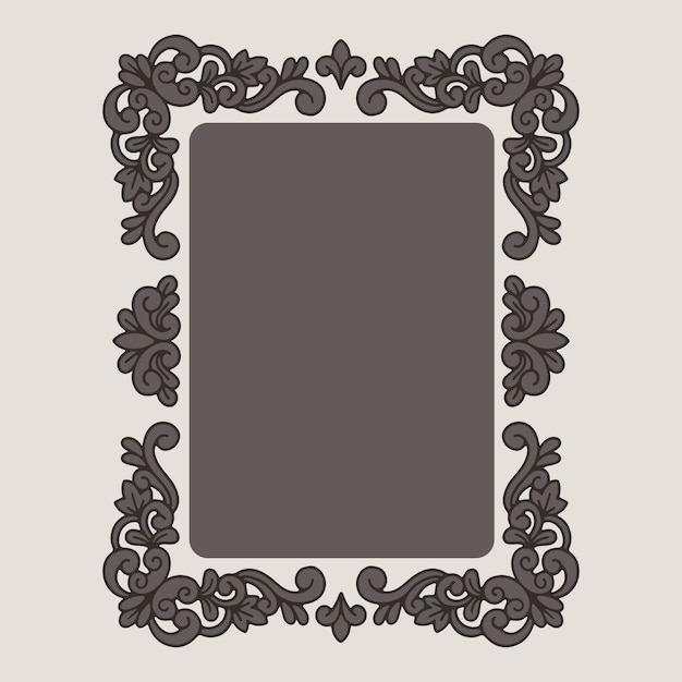 Hand drawn gothic frame design