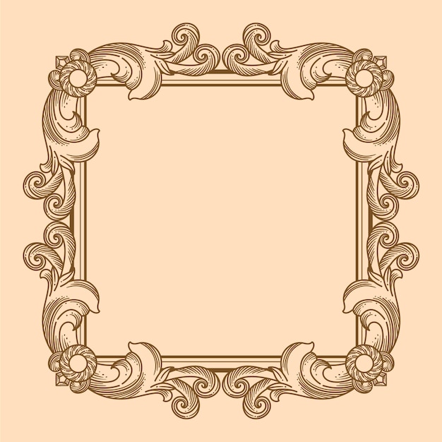 Hand drawn gothic frame design