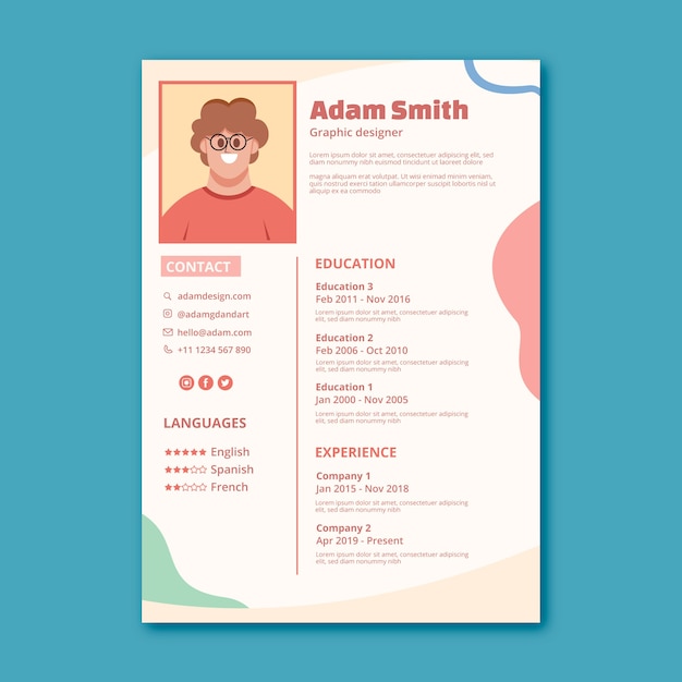 Hand drawn graphic design template