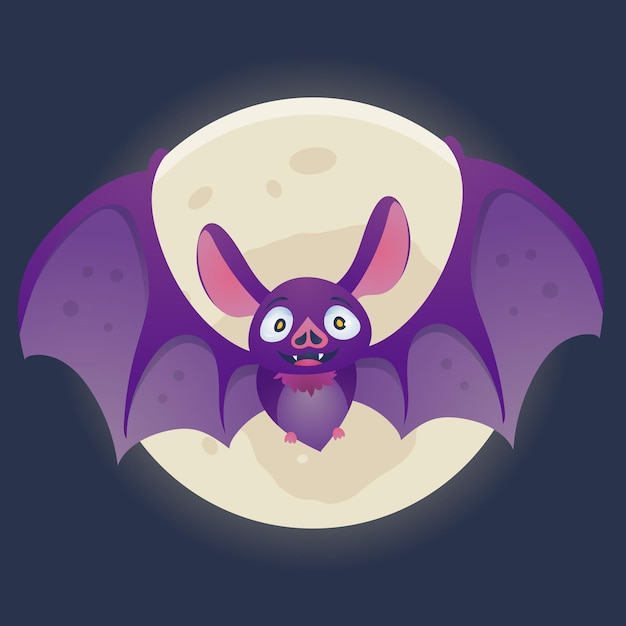 Hand drawn halloween bat illustration