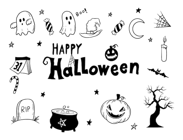 Hand drawn Halloween element