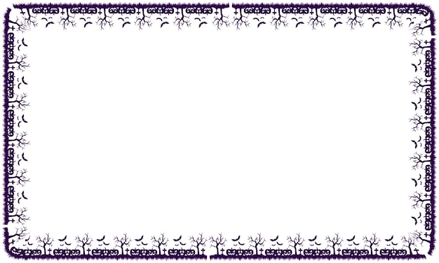 Vector hand drawn halloween frame template design