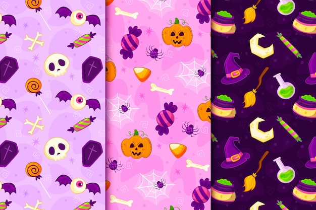 Hand drawn halloween pattern design