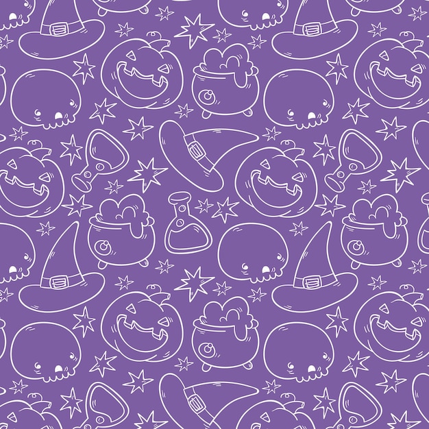 Hand drawn halloween patterns