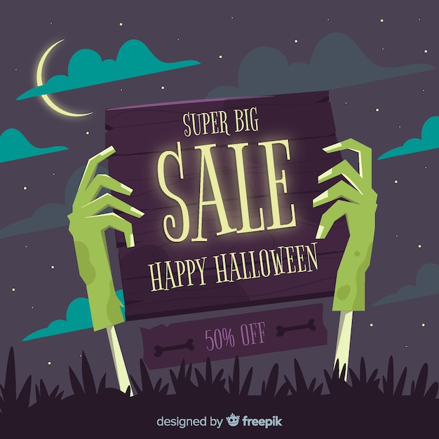 Vector hand drawn halloween sale composition