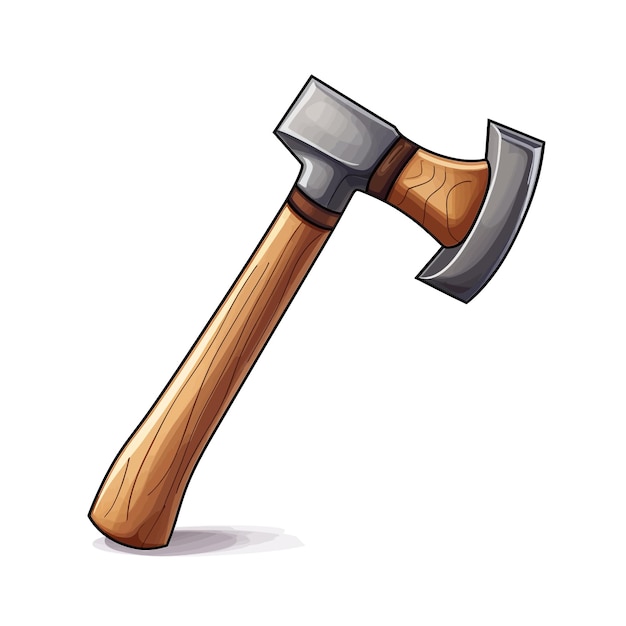 Hand drawn Hammer cartoon vector illustration clipart white background