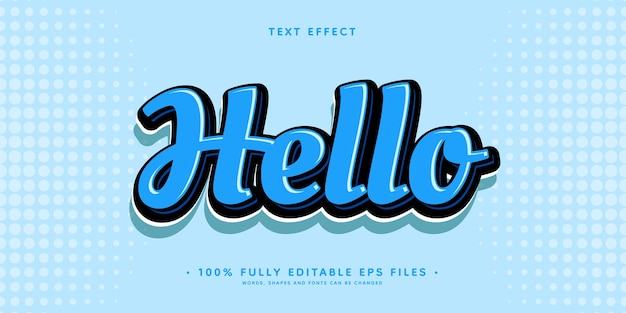 Hand drawn hello ktext effect