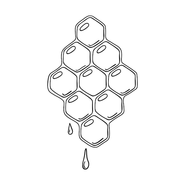 Hand drawn honeycomb