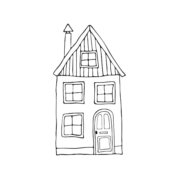 Hand drawn house illustration