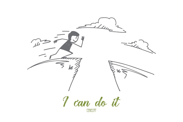  hand drawn I can do it concept sketch