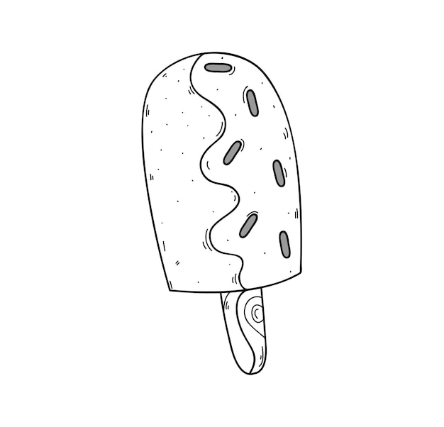 Hand drawn ice cream doodle