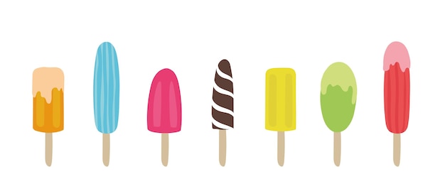 Hand Drawn Ice Cream Vector Drawing on white background. Summer Illustration Sweet Fast Food.