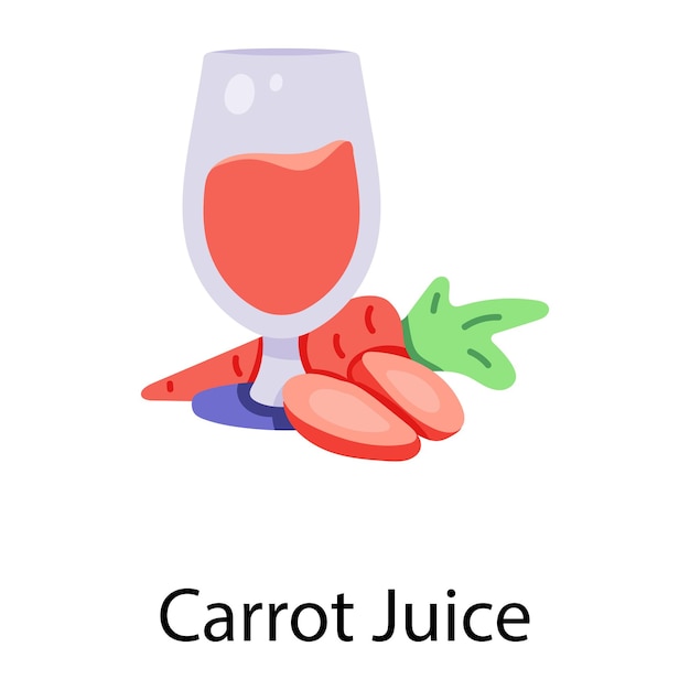 A hand drawn icon of carrot juice