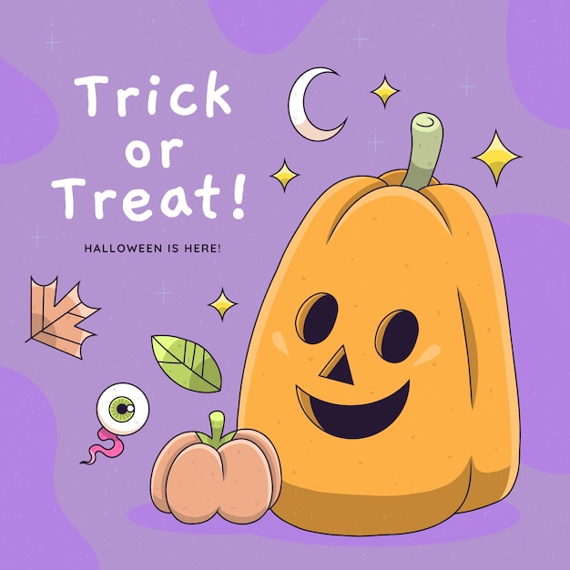 Hand drawn illustration for halloween season celebration