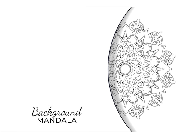 Vector hand drawn indian ornament mandala on background style