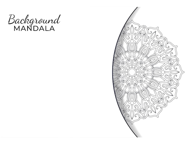 hand drawn indian ornament mandala on background style