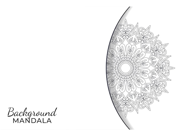 Vector hand drawn indian ornament mandala on background style