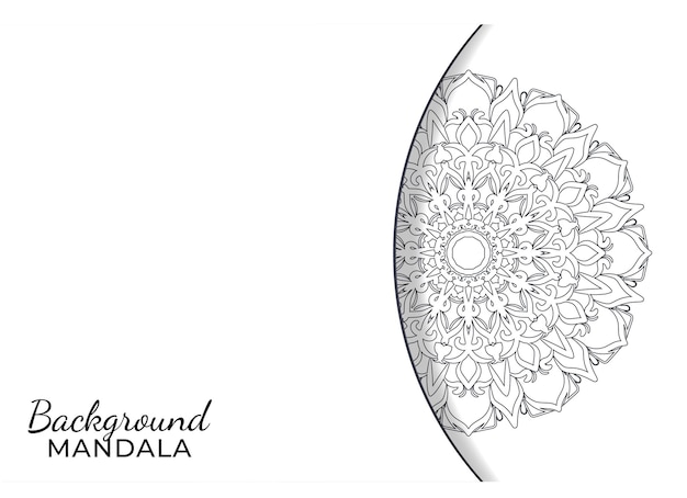 hand drawn indian ornament mandala on background style