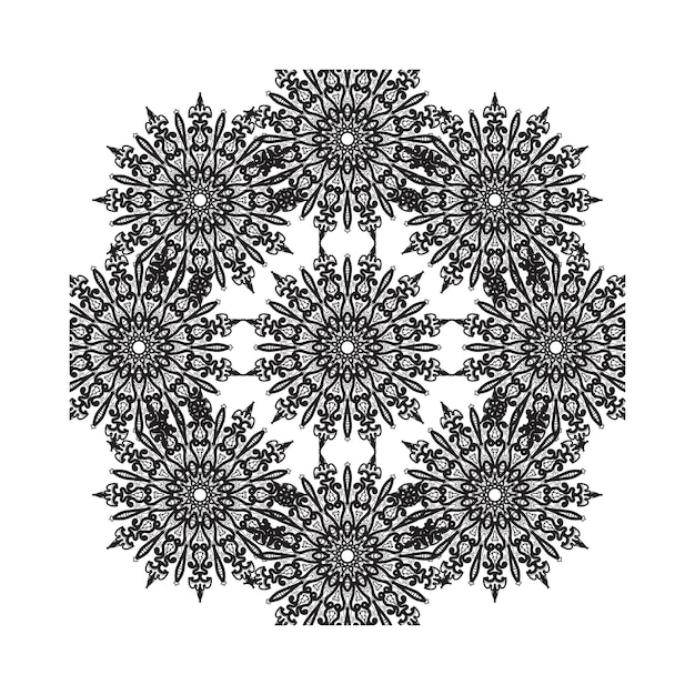 hand drawn indian ornament mandala on background style.