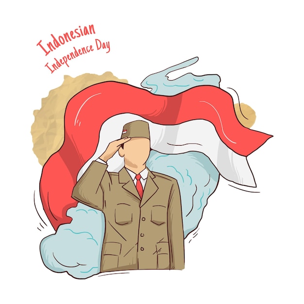 Hand Drawn Indonesian Independence Day Backround