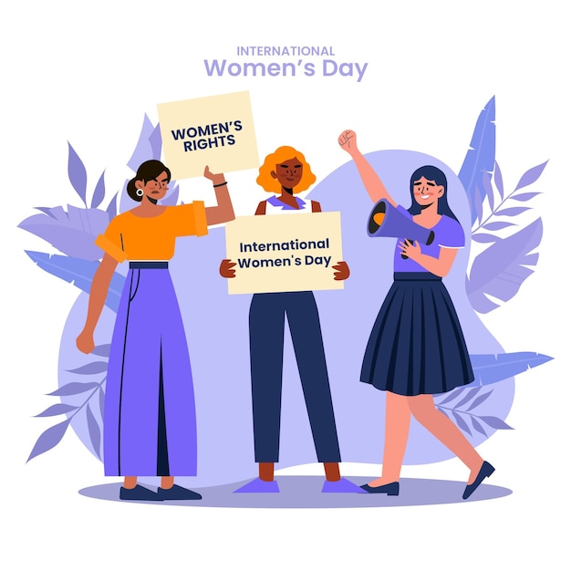 Hand drawn international women day