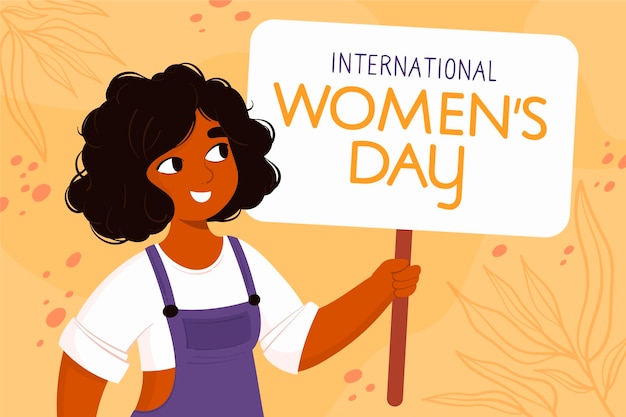 Hand drawn international women day