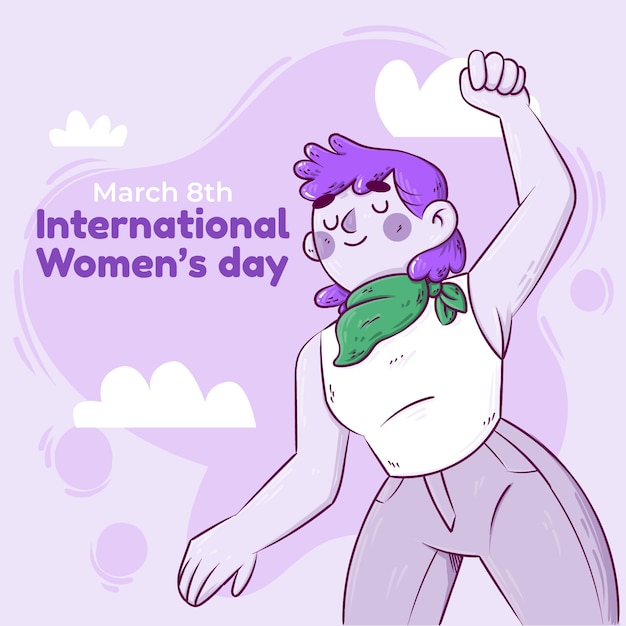 Hand drawn international women's day illustration