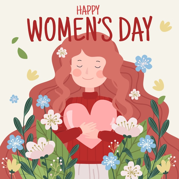 Hand drawn international women's day illustration