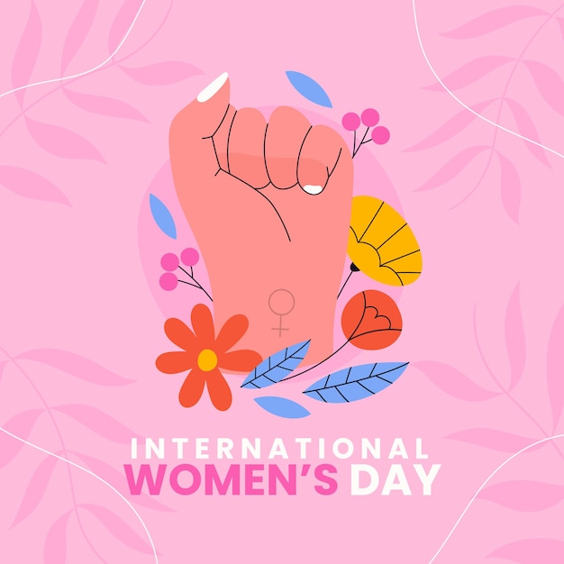 Hand drawn international women's day illustration