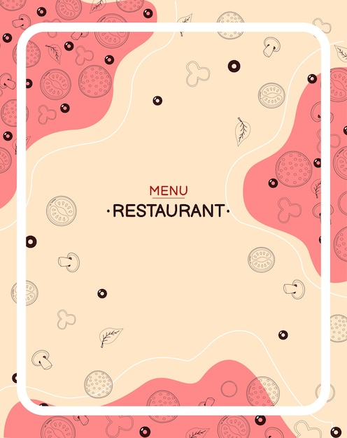 Hand drawn italian restaurant background