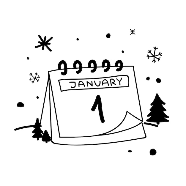 Hand drawn January 1