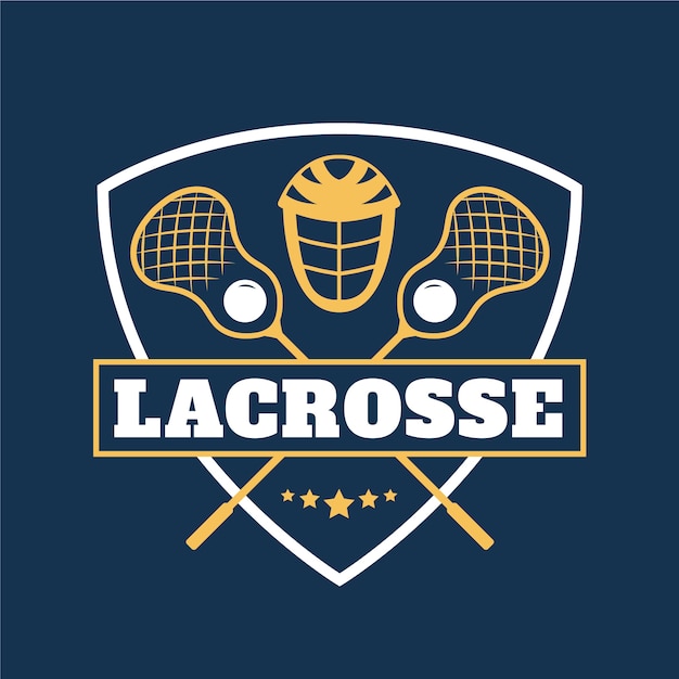 Hand drawn lacrosse logo template