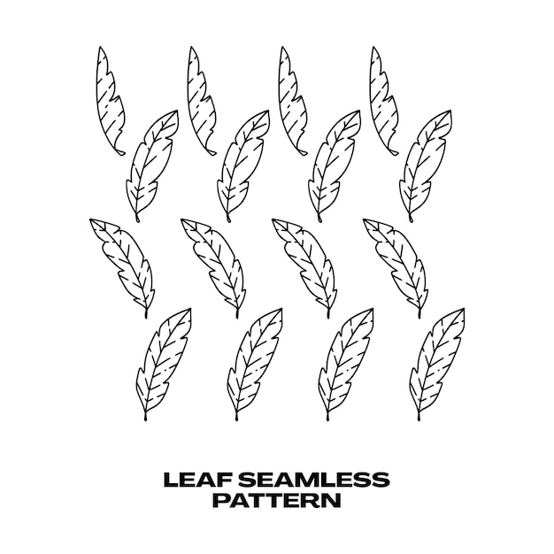 hand drawn leaf pattern