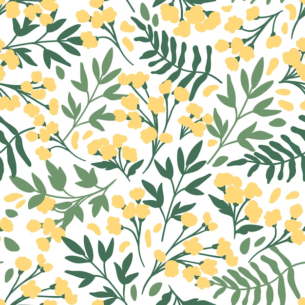 hand drawn leaves pattern