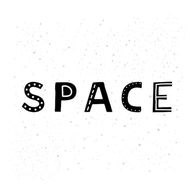 Hand drawn lettering space