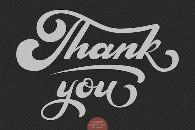 Hand drawn lettering Thank you.