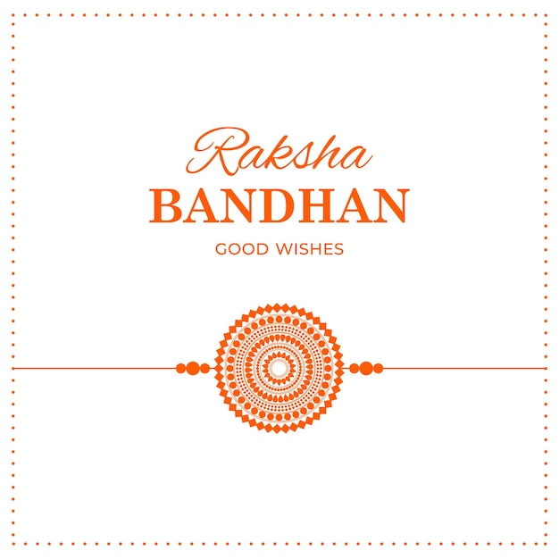 Hand drawn line style Raksha Bandhan wide banner design.