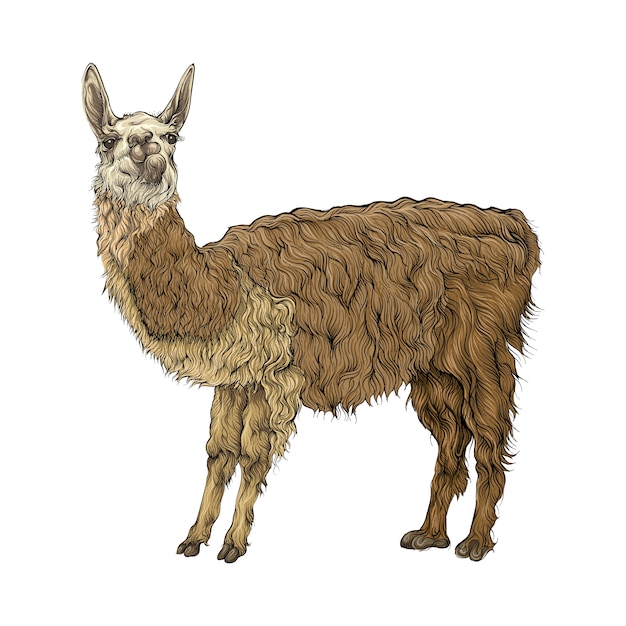 Hand drawn llama