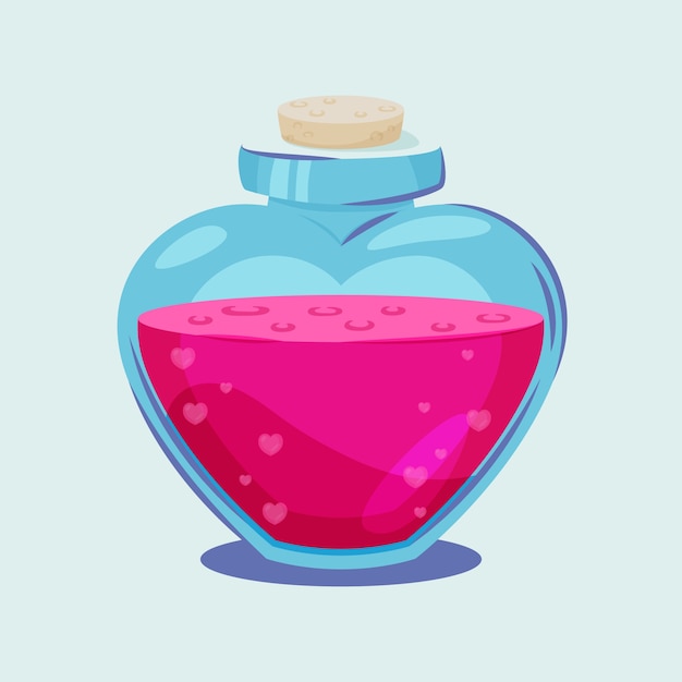 Hand drawn love potion illustration