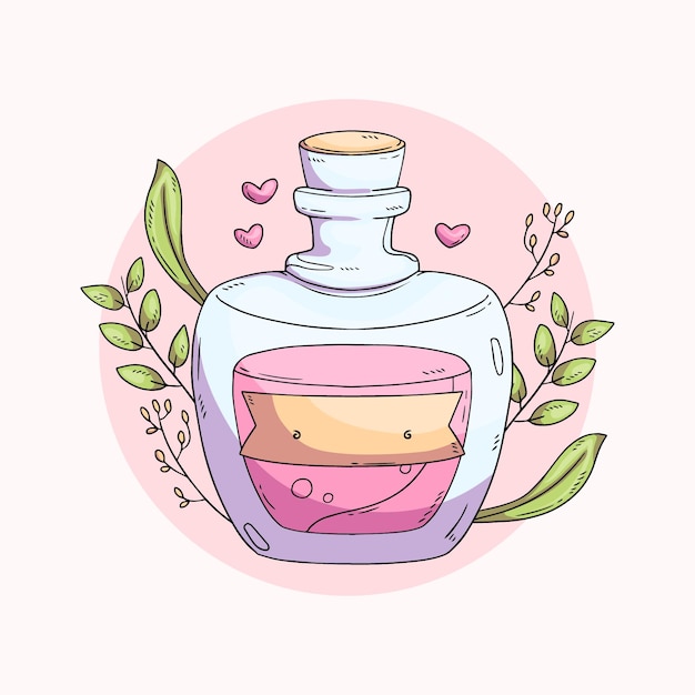 hand drawn love potion