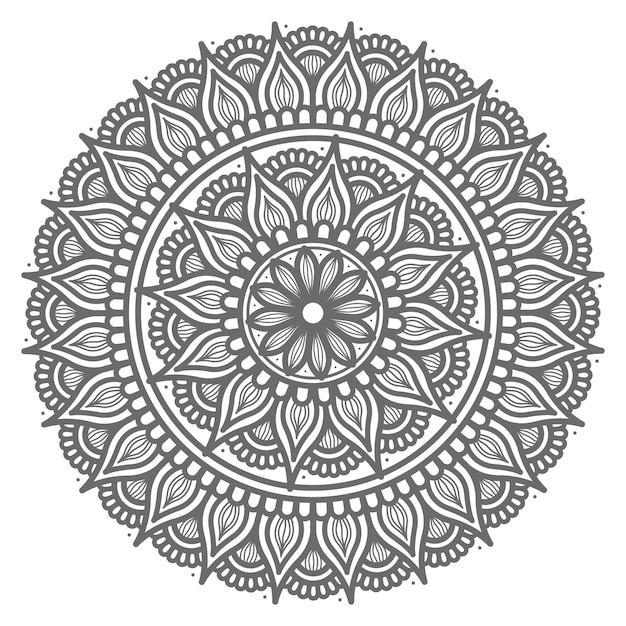 hand drawn mandala in circular style 