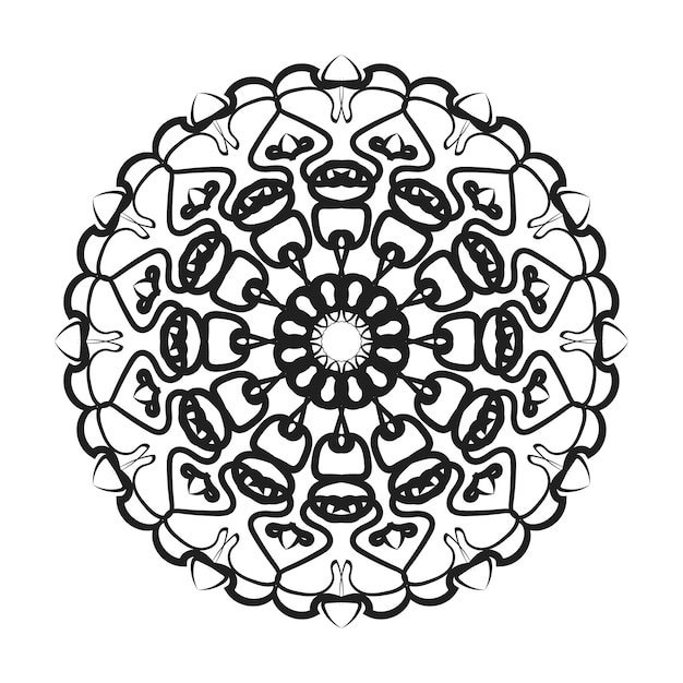 Hand drawn mandala decoration in ethnic oriental doodle ornament