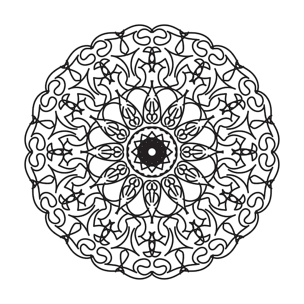 Hand drawn mandala decoration in ethnic oriental doodle ornament