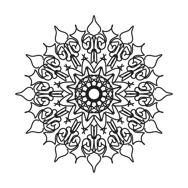 Hand drawn mandala decoration in ethnic oriental doodle ornament