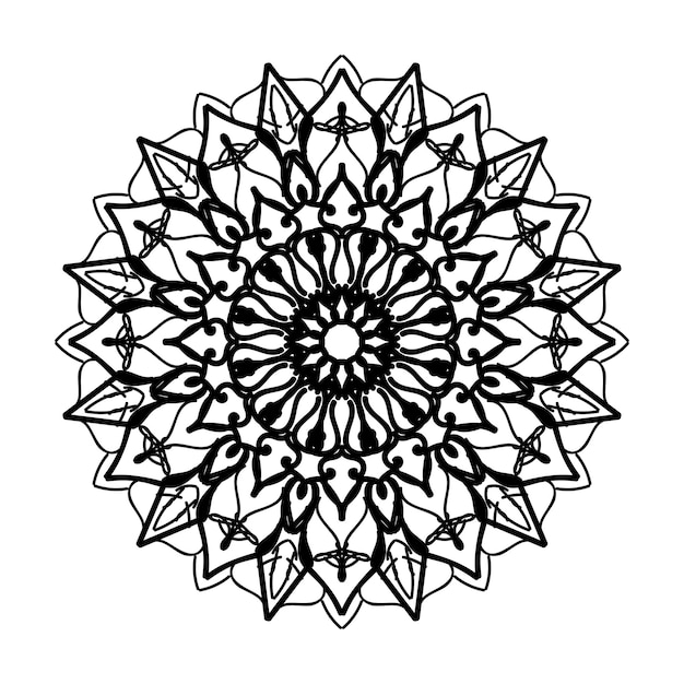 Hand drawn mandala decoration in ethnic oriental  doodle ornament