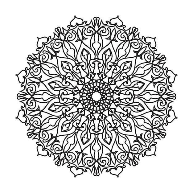 Hand drawn mandala decoration in ethnic oriental doodle ornament