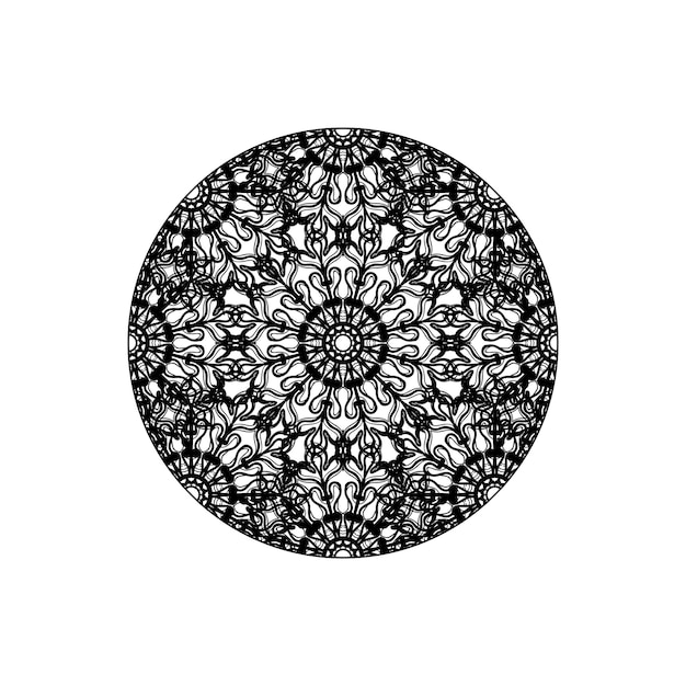 Hand drawn mandala decoration in ethnic oriental doodle ornament