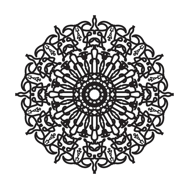 Hand drawn mandala decoration in ethnic oriental doodle ornament