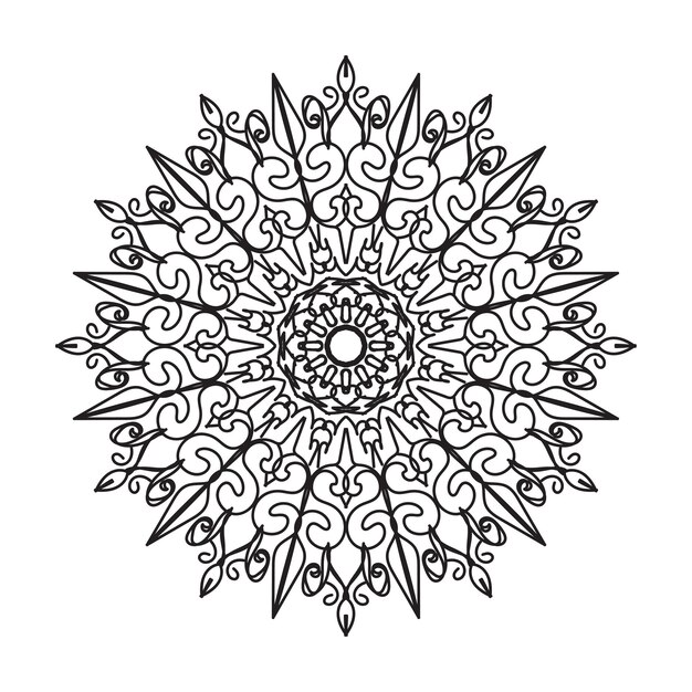 Hand drawn mandala decoration in ethnic oriental doodle ornament