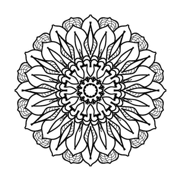 Hand drawn mandala decoration in ethnic oriental  doodle ornament